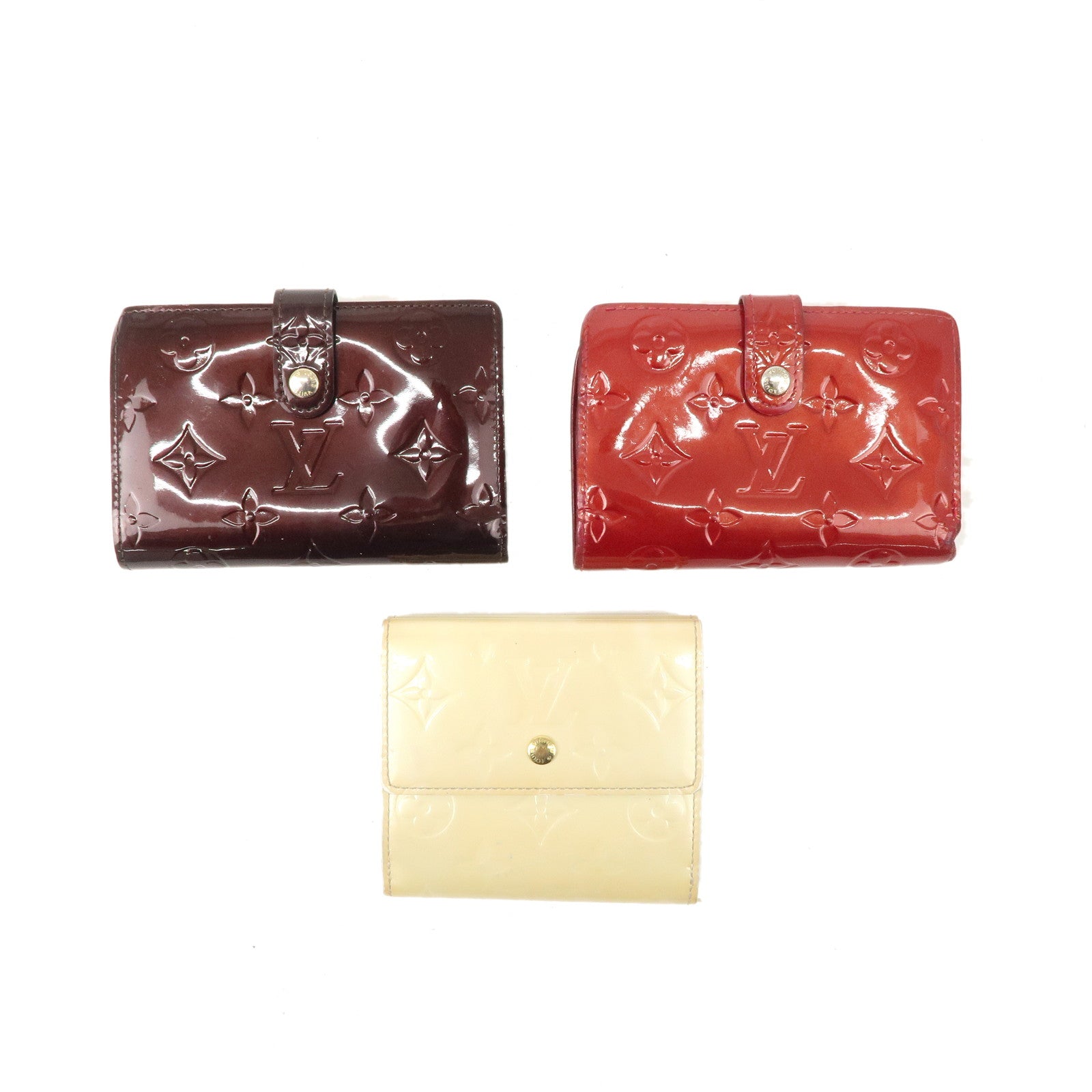 Louis-Vuitton-Monogram-Vernis-Set-of-3-Wallet-M91524-M91980-M91167 