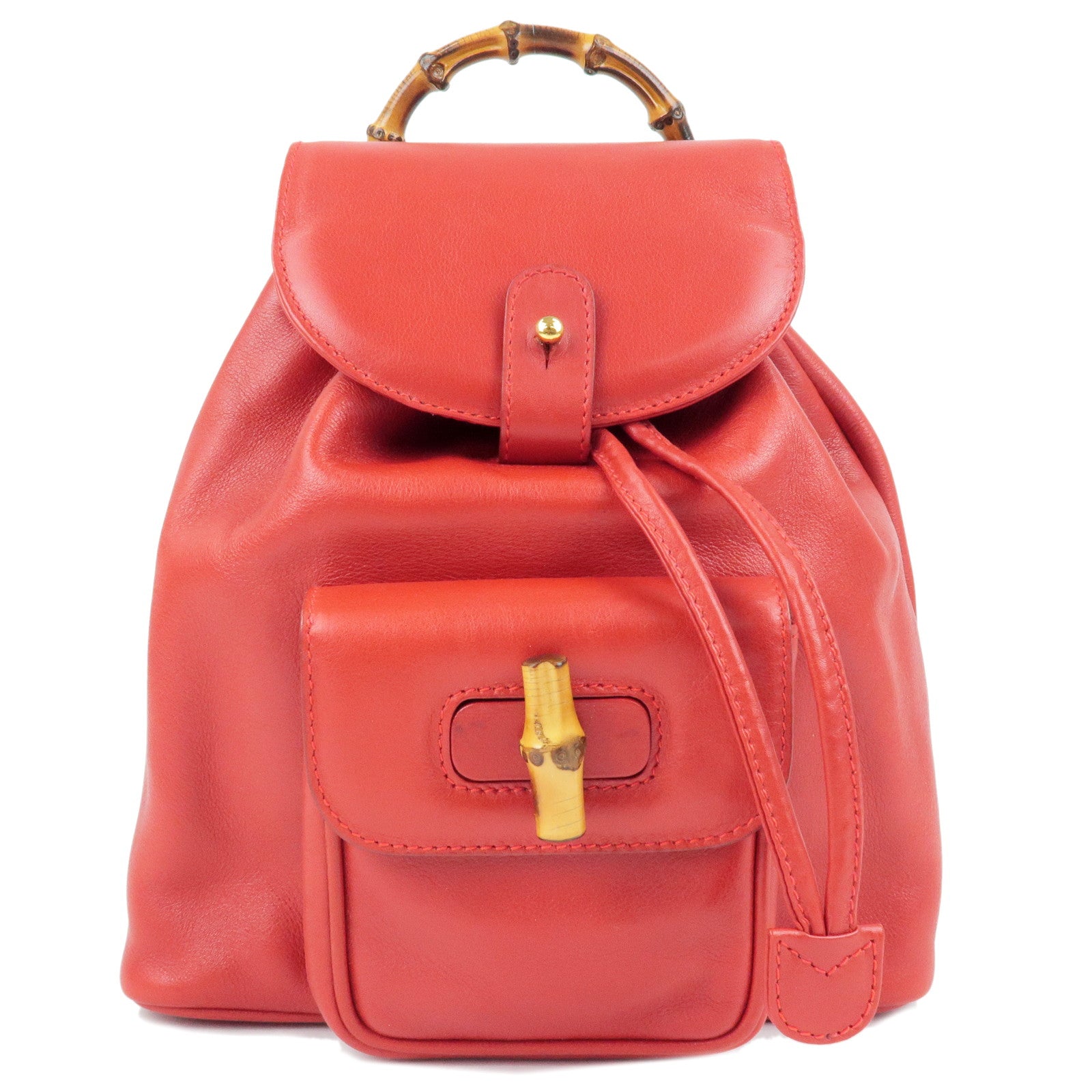 GUCCI-Bamboo-Leather-Back-Pack-Ruck-Sack-Red-003.3444.0030