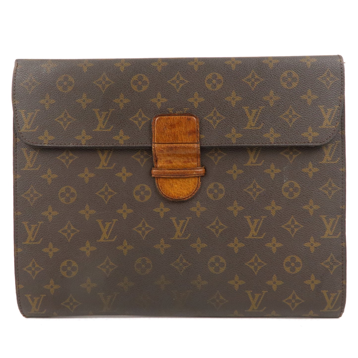 Louis Vuitton Monogram Posh Ministre Clutch Bag Brown M53445