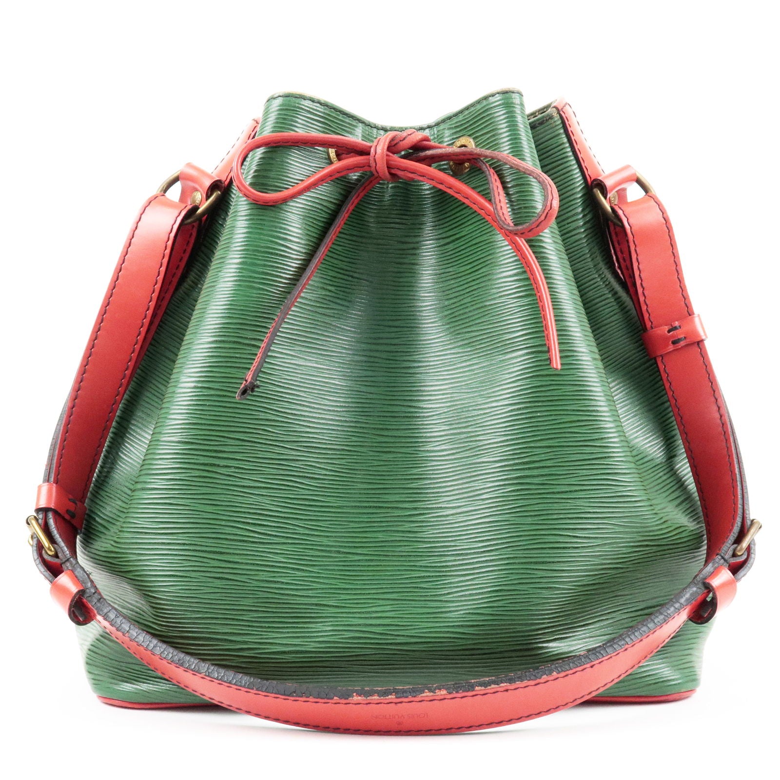 Louis-Vuitton-Epi-Petit-Noe-Shoulder-Bag-Green-Red-M44147