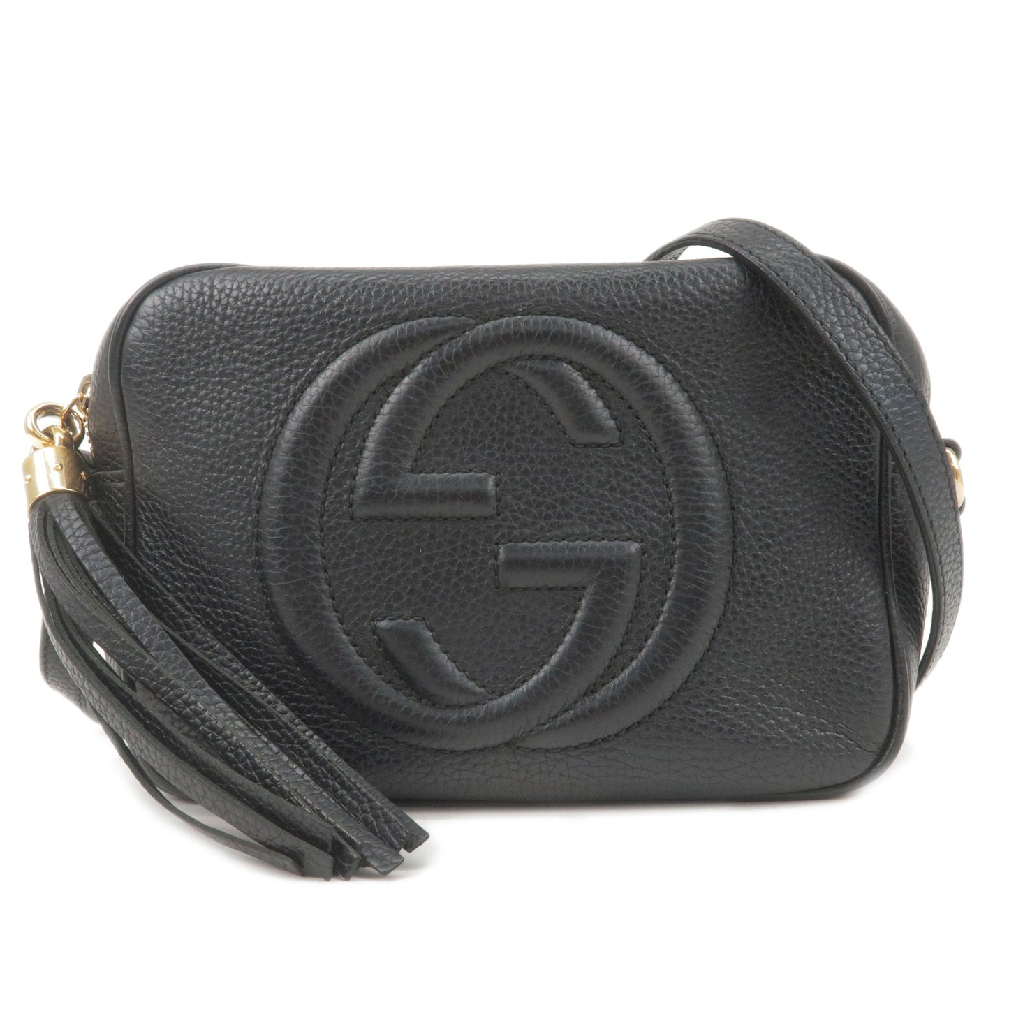 GUCCI-SOHO-Small-Disco-Leather-Shoulder-Bag-Black-308364