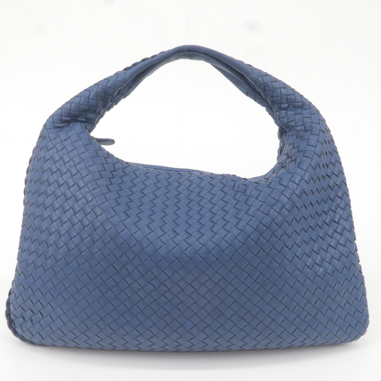 BOTTEGA-VENETA-Intrecciato-Leather-Shoulder-Bag-Blue-115654 – dct