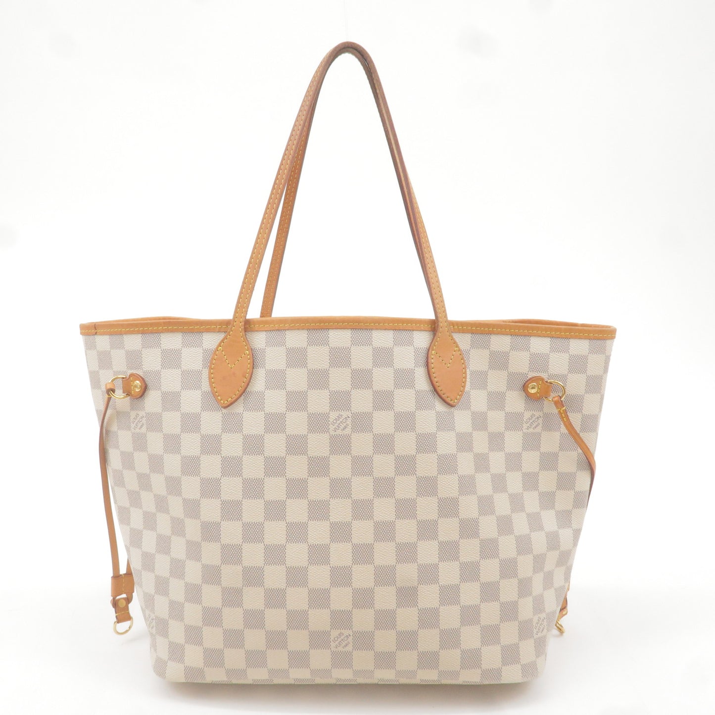 Louis Vuitton N41605 Neverfull MM Damier Azur Rose Ballerine Tote Bag