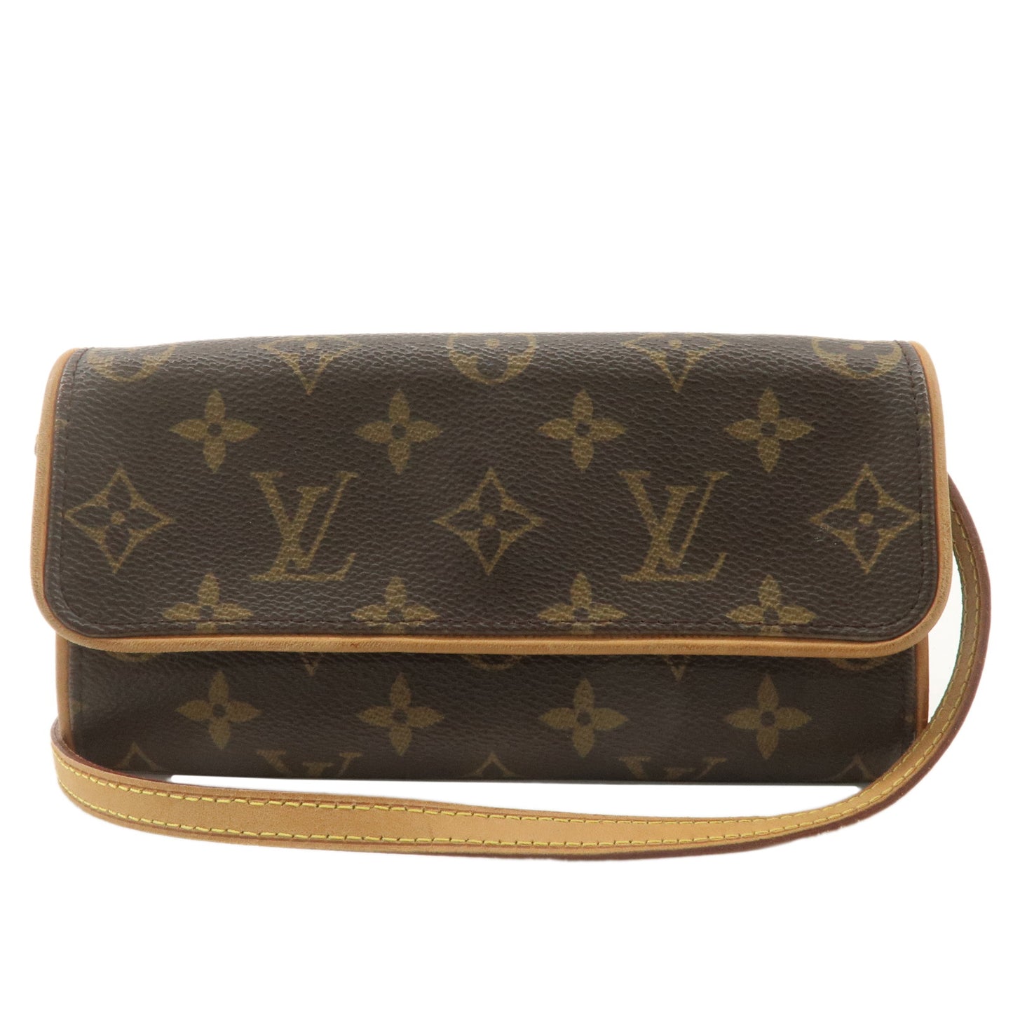 Louis Vuitton Monogram Pochette Twin PM 2Way Bag Brown M51854