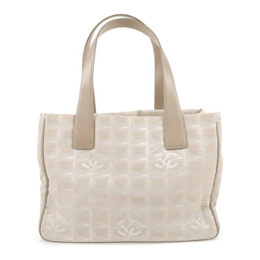 CHANEL-New-Travel-Line-Nylon-Jacquard-Leather-Tote-PM-Beige-A20457