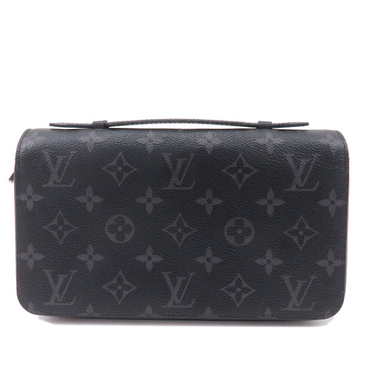 Louis Vuitton Monogram Leather Eclipse Zippy XL Pochette Bag Black