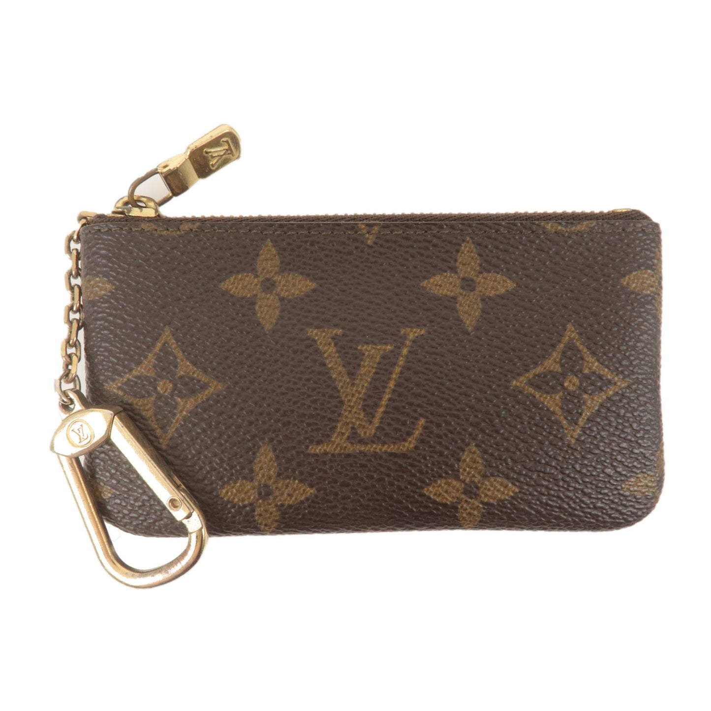 Louis Vuitton Monogram Monogram Chain Leather Coin Cases, Brown