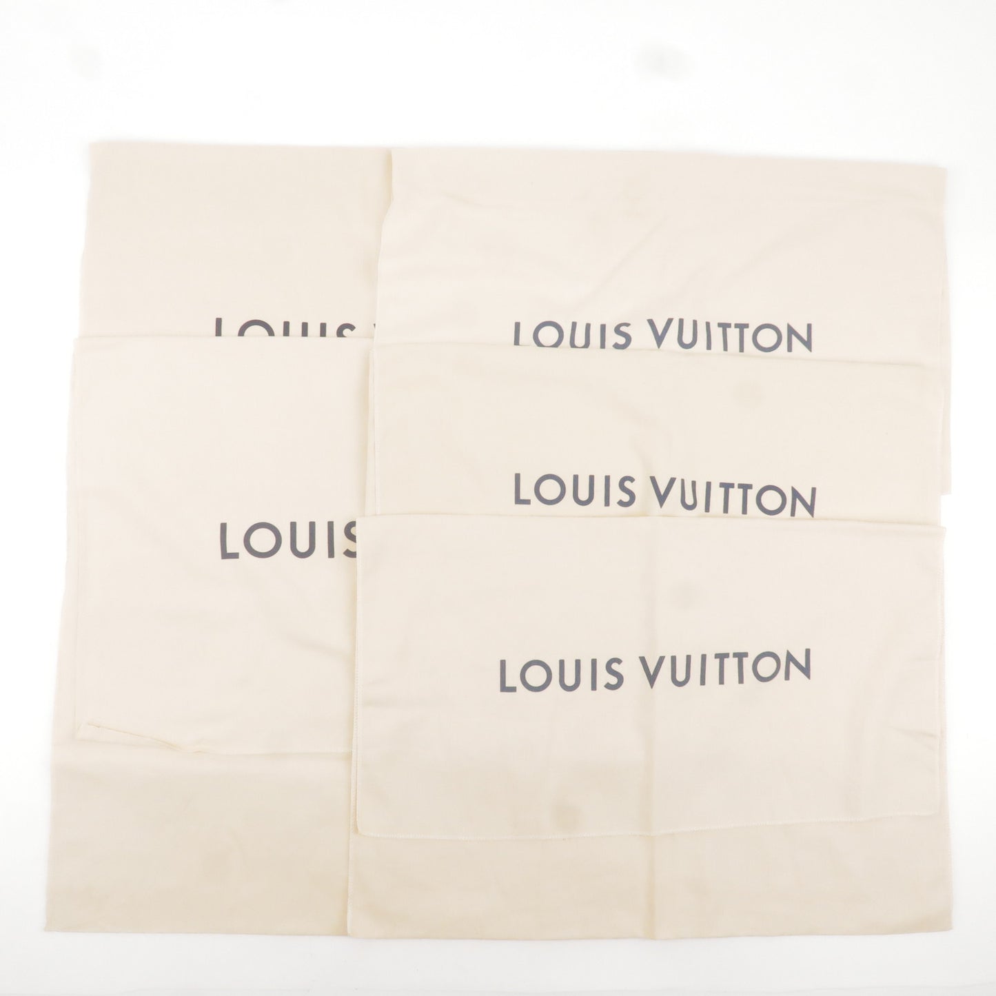 Louis Vuitton Set of 5 Dust Bag Storage Bag New Style Beige