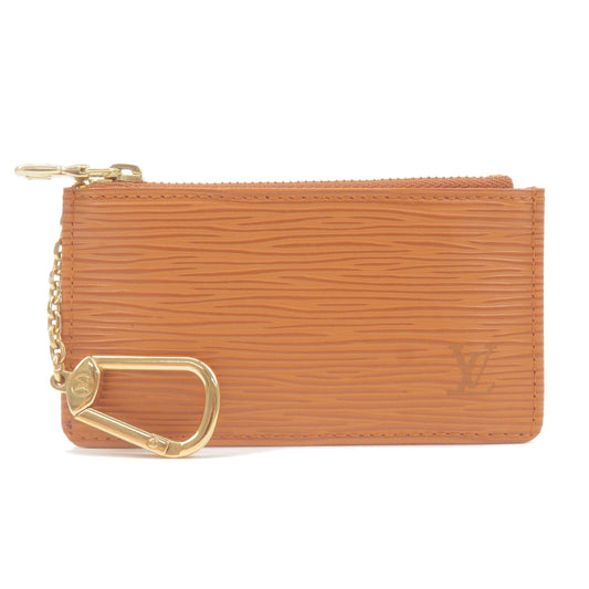 Louis Vuitton Orange Monogram Vernis Key Pouch Pochette Cles NM