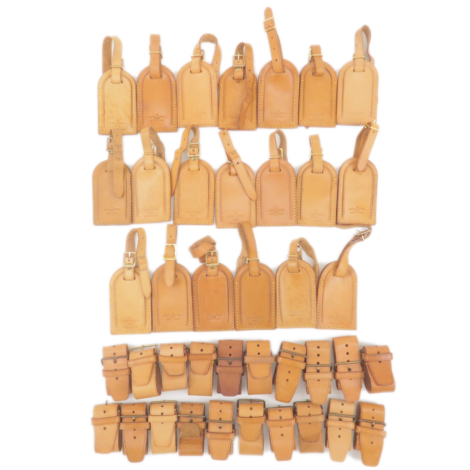 Louis-Vuitton-Set-of-20-Name-Tag-Poignet-Set-Leather-Beige
