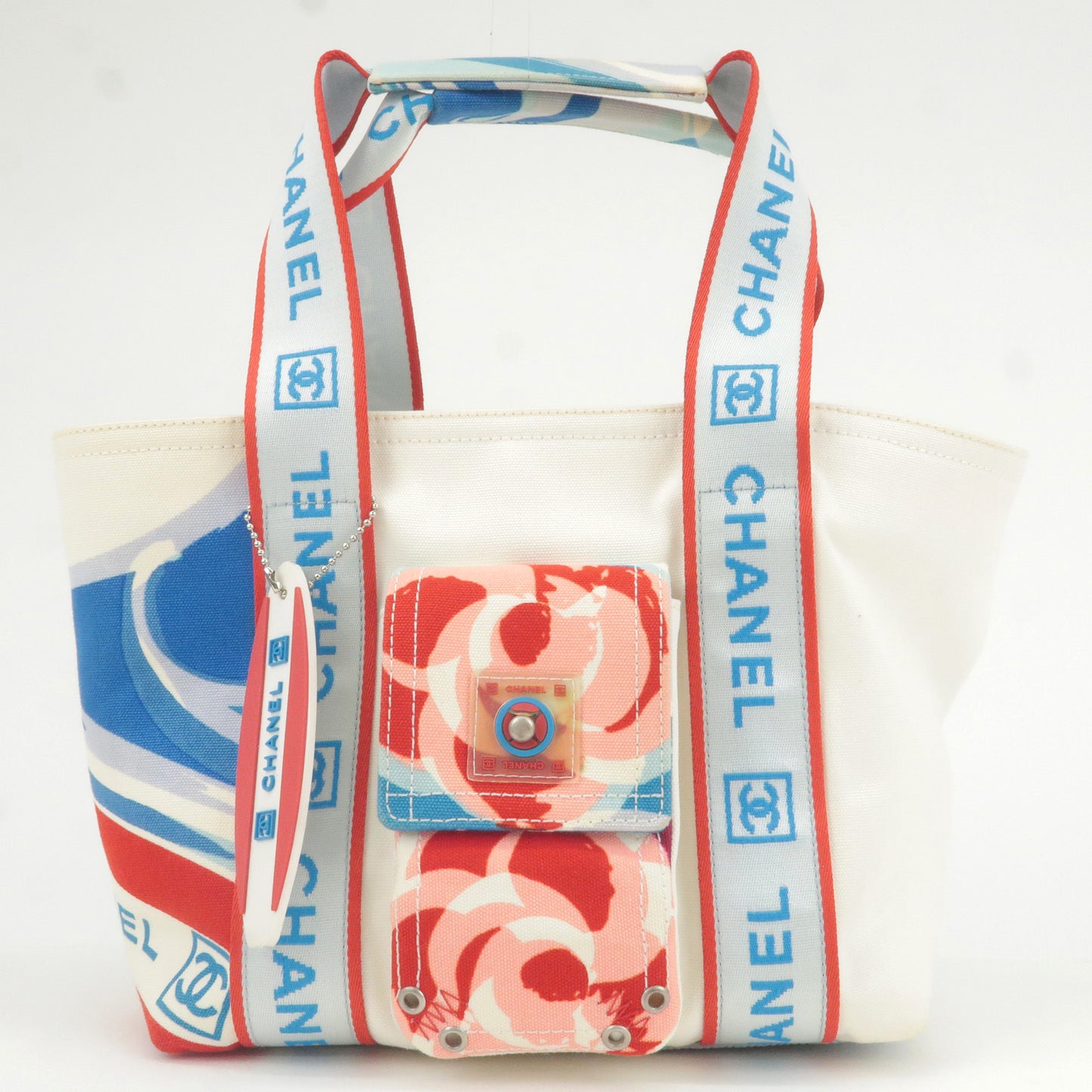CHANEL Sports Line Canvas High Summer Mini Tote Bag Blue A31814