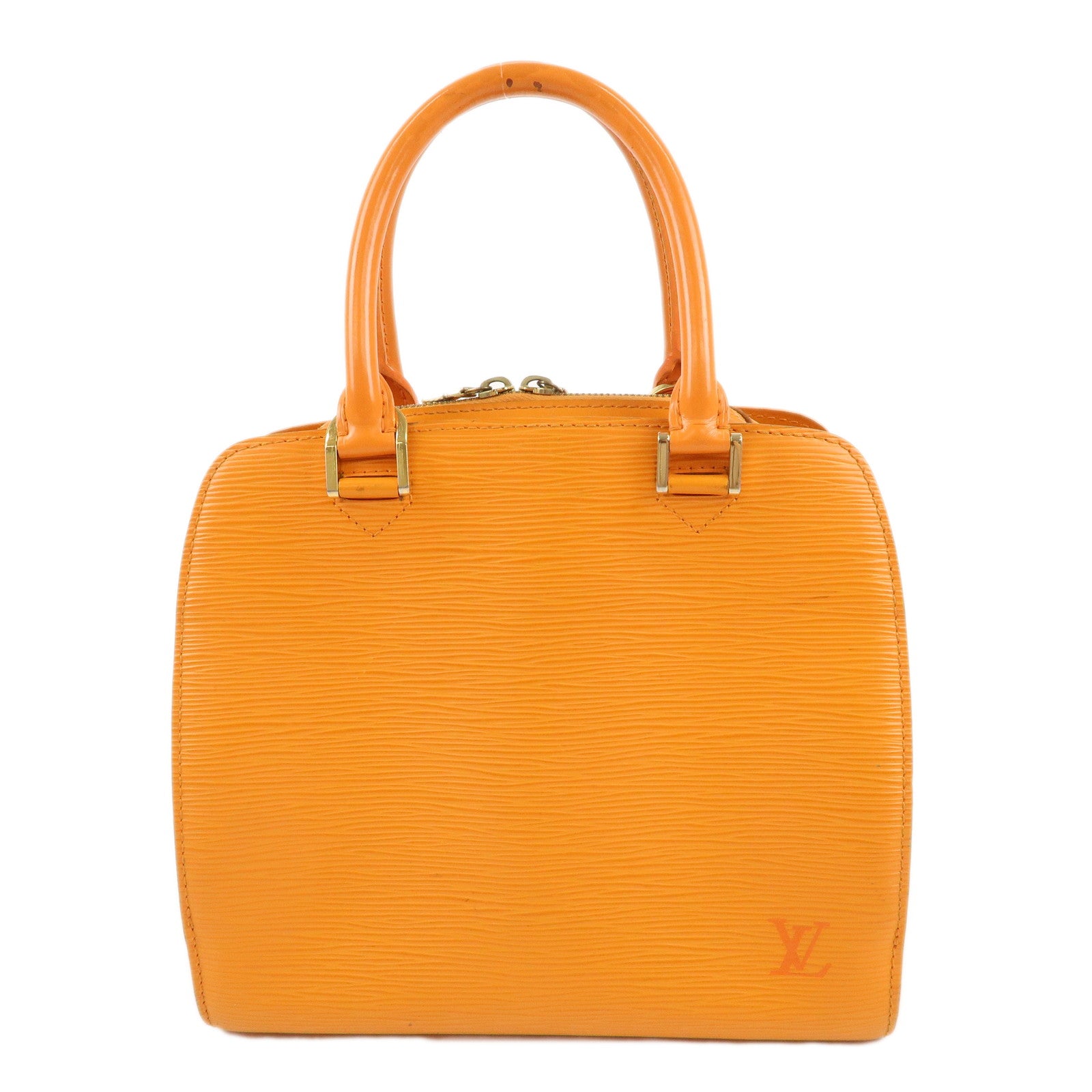 Louis Vuitton Epi Pon Neuf Hand Bag Mandarin Orange M5205H