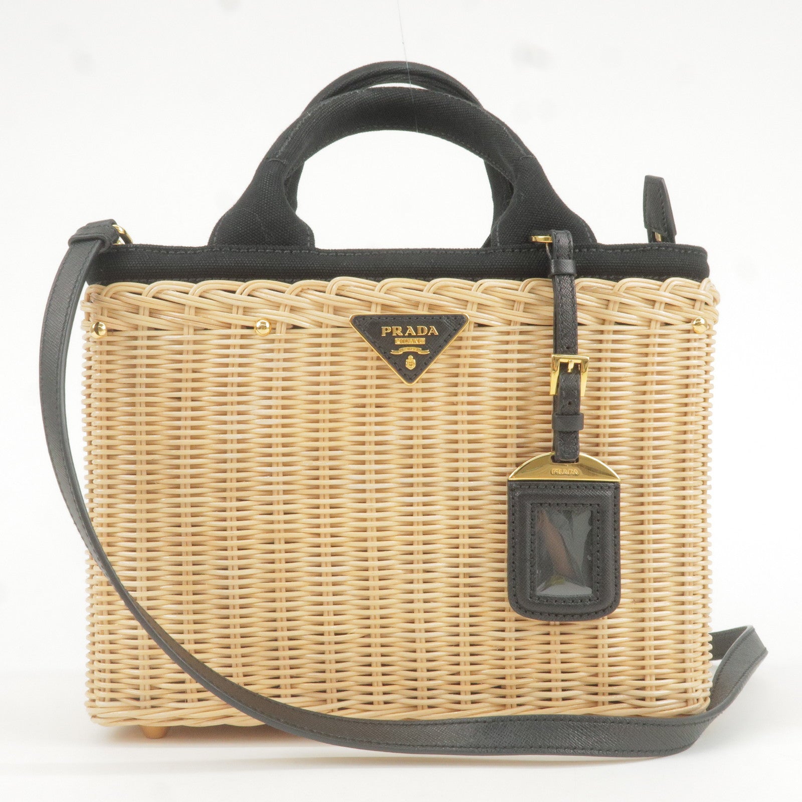 Prada wicker clearance handbag