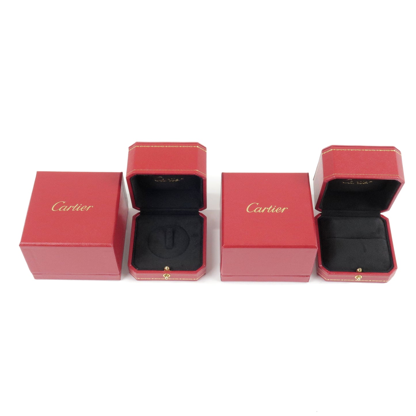 Cartier-Set-of-2-Ring-Display-Box-Jewelry-Box-For-Ring-Red