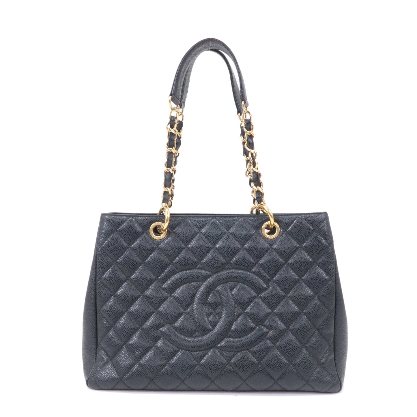 CHANEL-Matelasse-Caviar-Skin-GST-Chain-Tote-Bag-Black-A50995