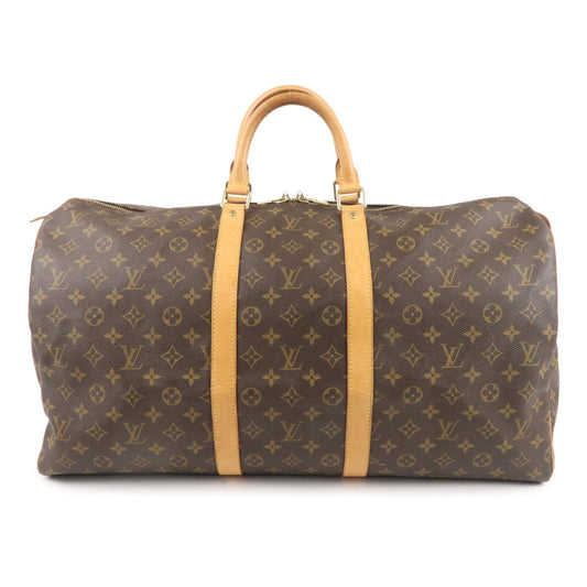 Louis-Vuitton-Monogram-Keep-All-55-Boston-Bag-Brown-M41424