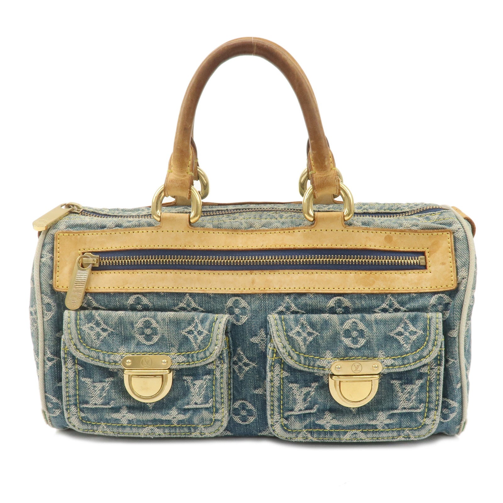 Louis Vuitton Monogram Denim Neo Speedy Boston Bag Blue M95019