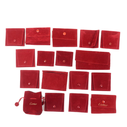 Cartier-Set-of-17-Dust-Bag-for-Cartier-Jewerly-Red