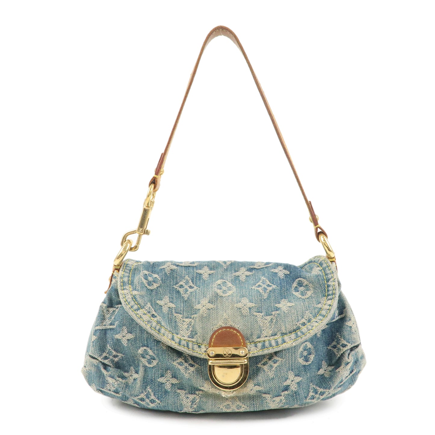 Louis Vuitton Monogram Denim Mini Pleaty Shoulder Bag M95050