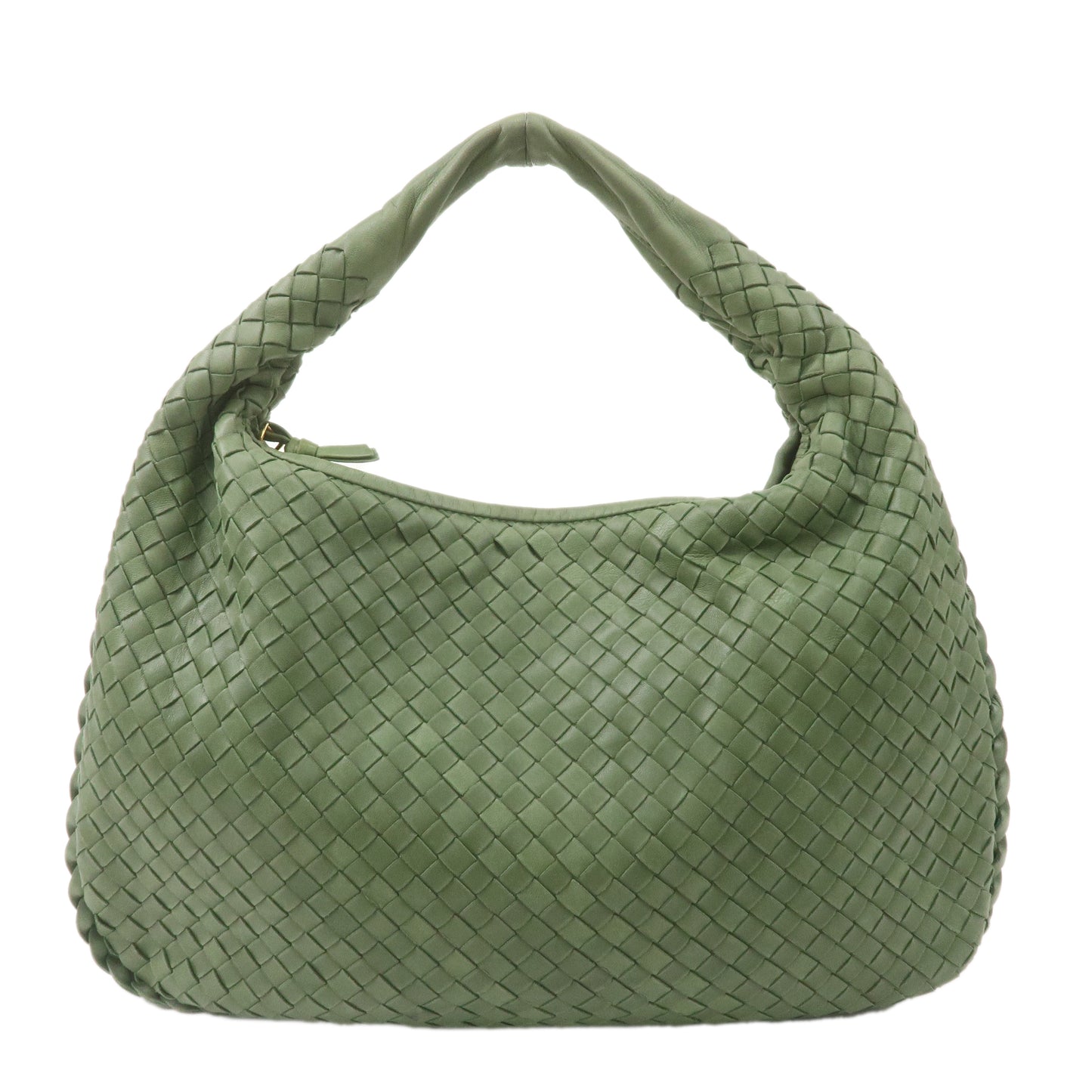 BOTTEGA VENETA Intrecciato Leather Hobo Shoulder Bag Green 115653