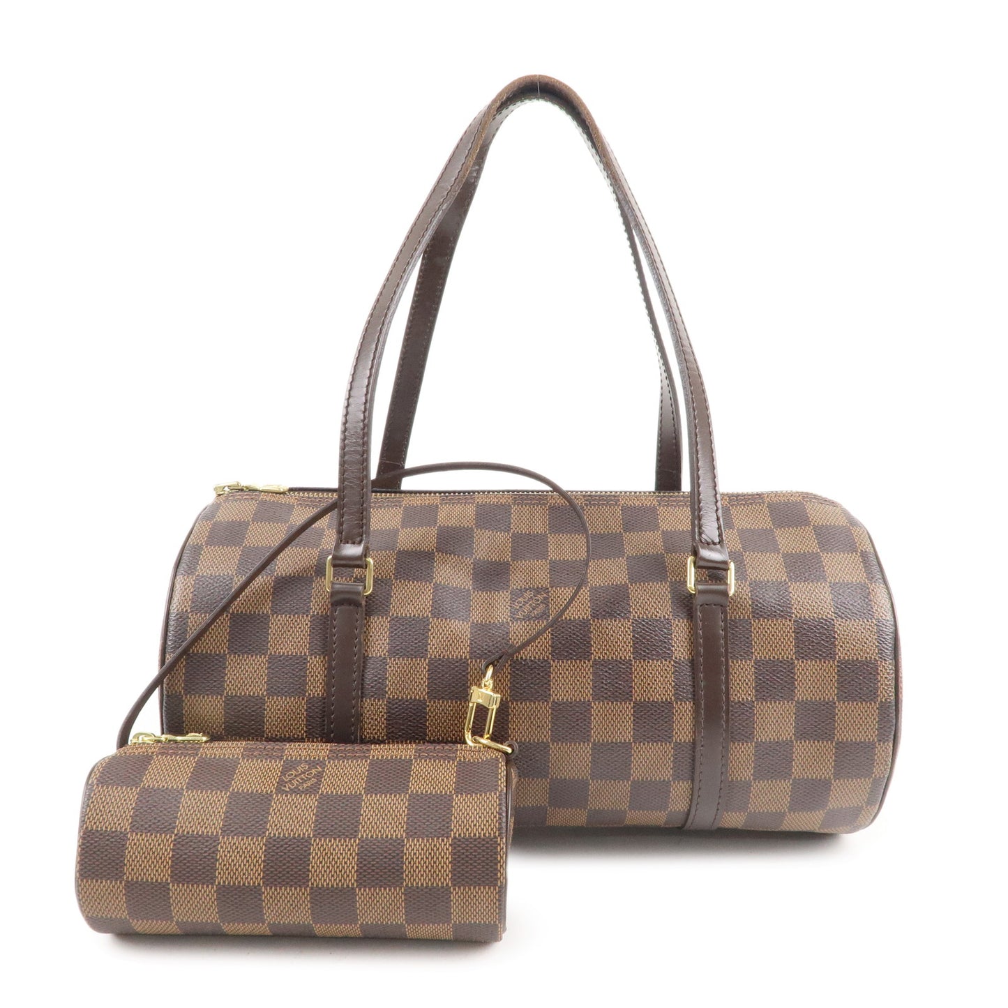 Louis Vuitton Vintage Brown Damier Ebene Papillon 30 Shoulder Bag