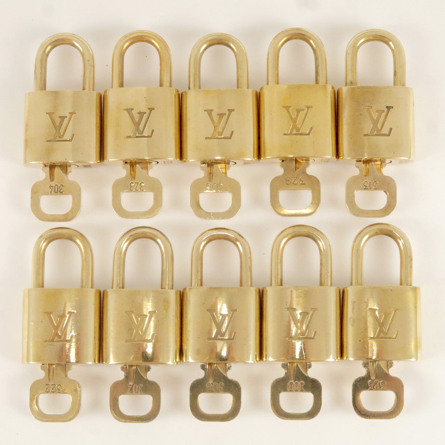Louis Vuitton Set of 10 Lock & Key Cadena Key Lock
