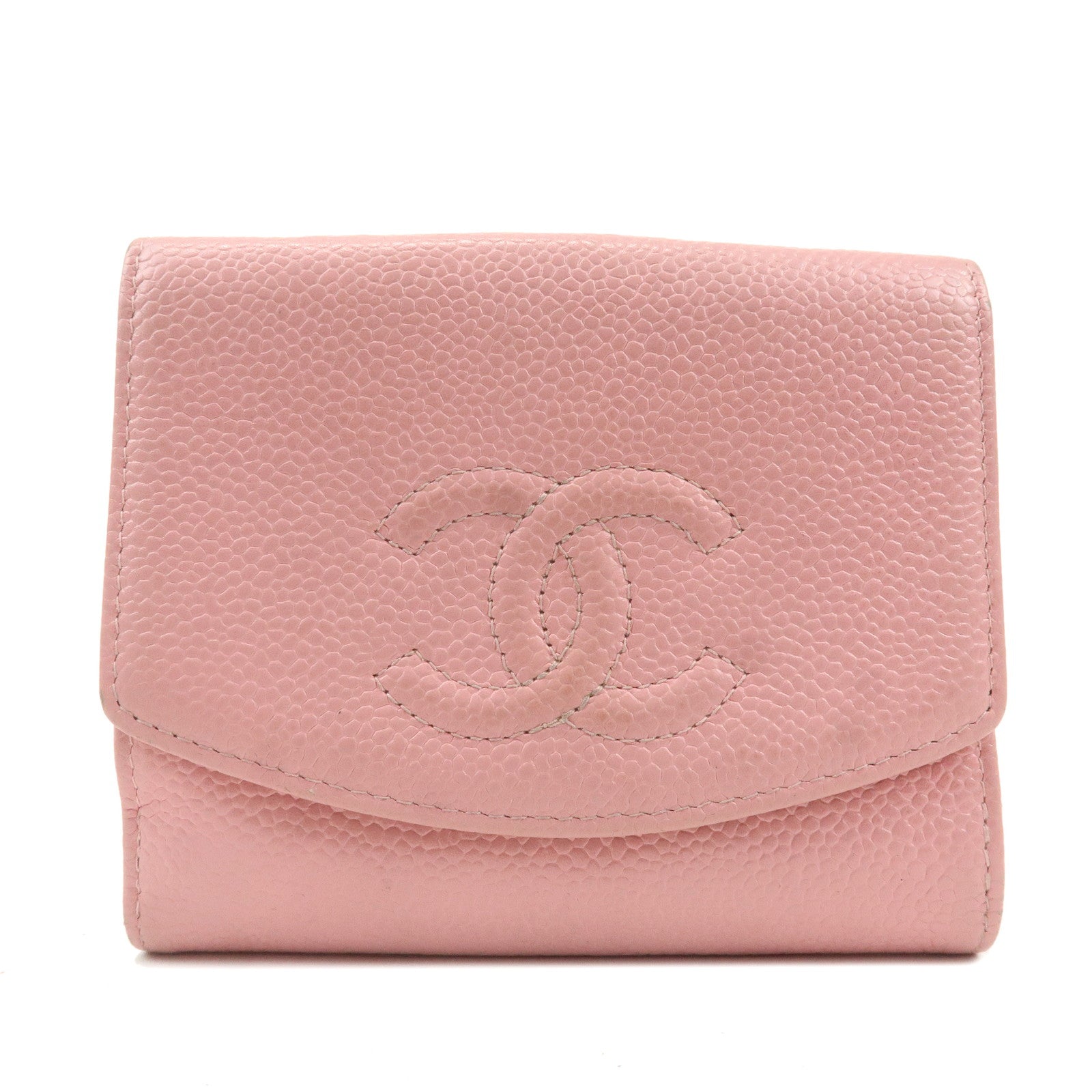 Chanel coco wallet in pink caviar leather Lambskin ref.131194