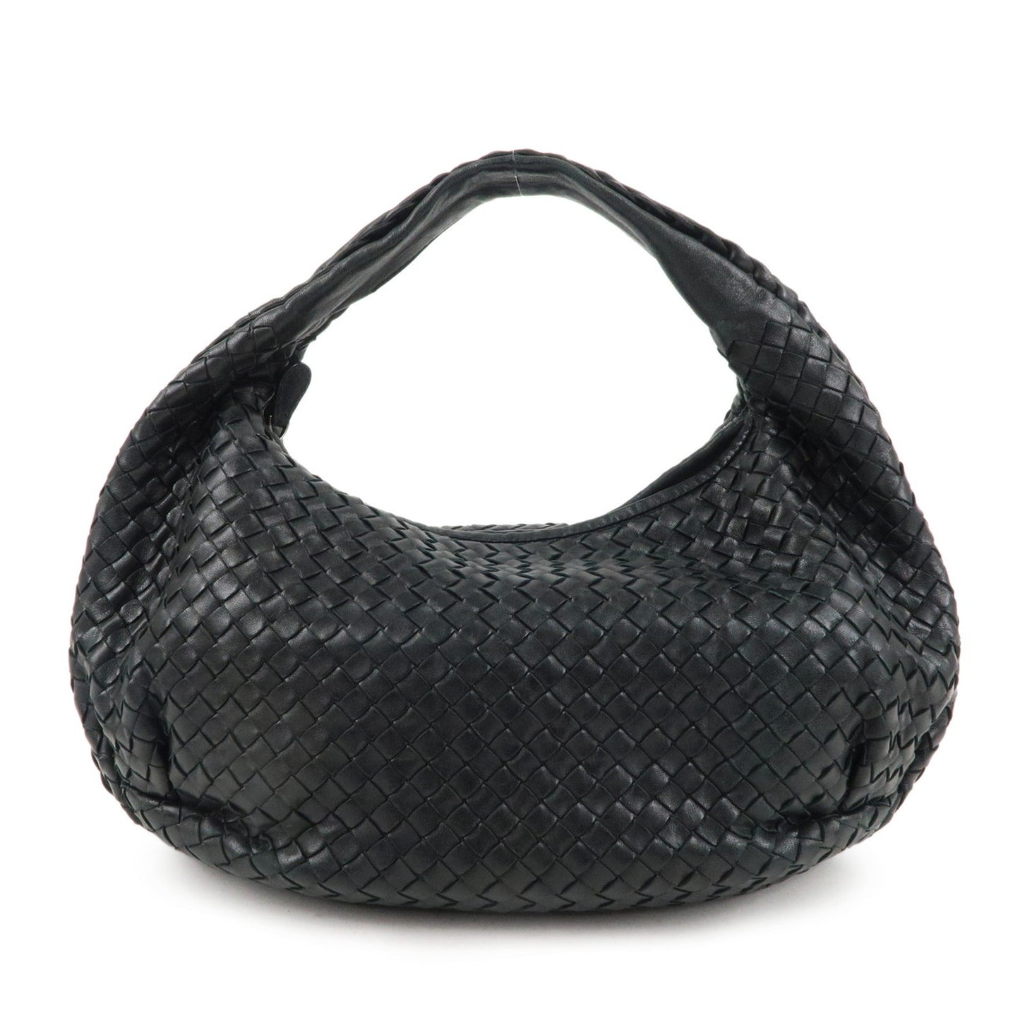 BOTTEGA VENETA Intrecciato Leather Hobo Shoulder Bag 232499 Black