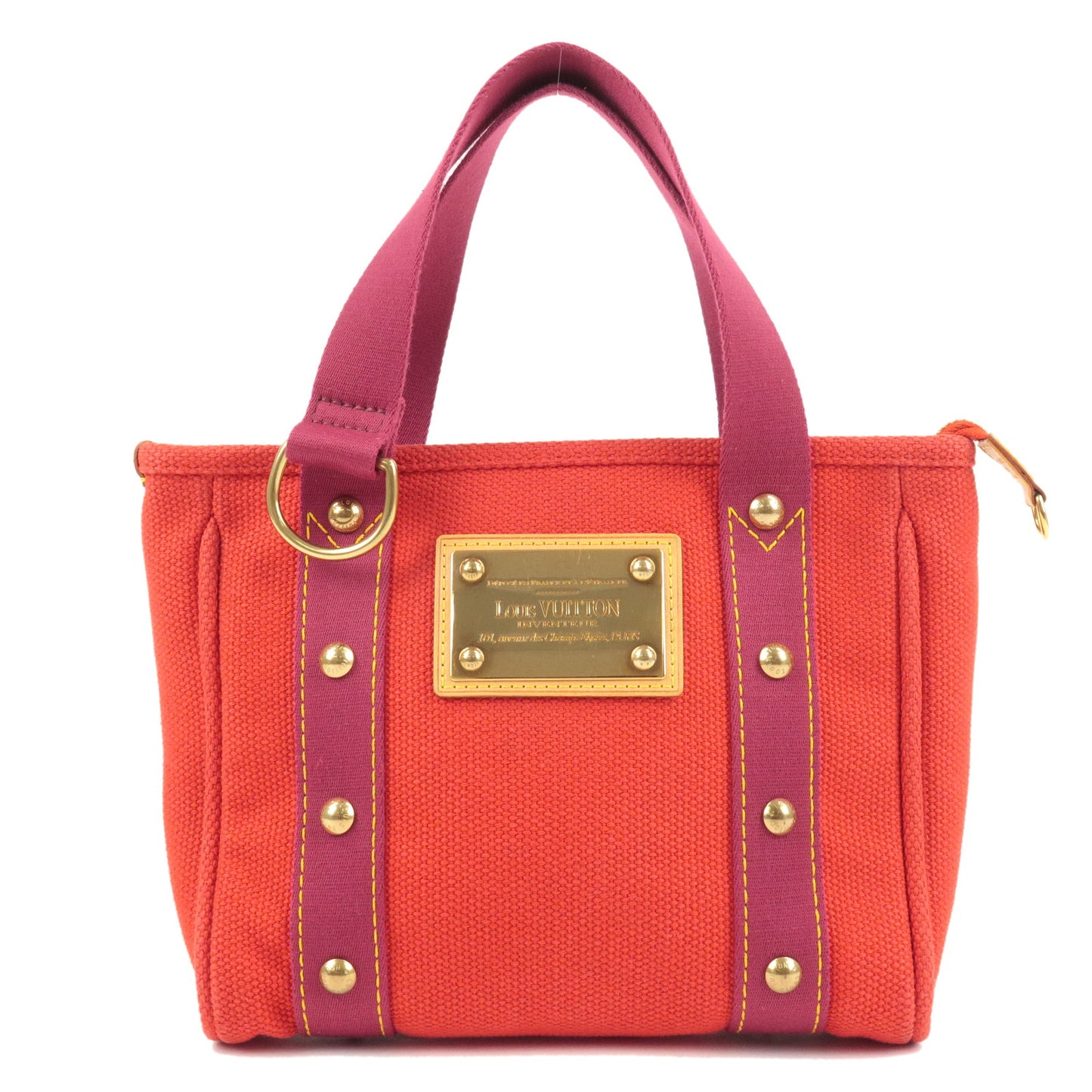 Louis Vuitton Antigua Cabas PM Hand Bag Rouge M40037