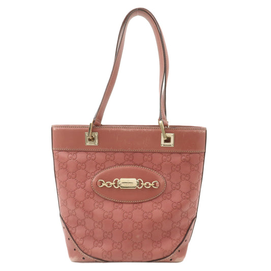 GUCCI-Guccissima-Leather-Shoulder-Bag-Hand-Bag-Pink-145994
