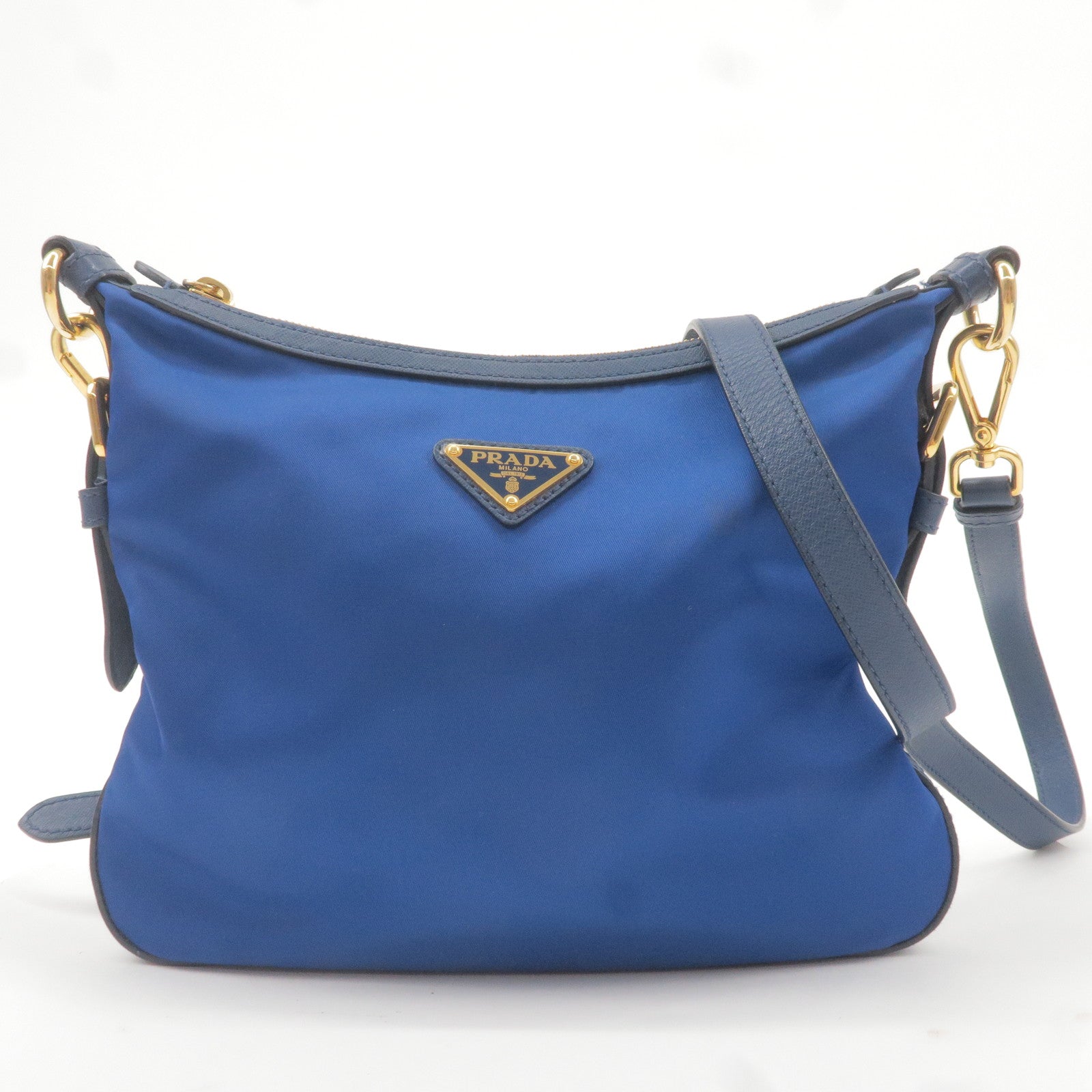 Prada blue shop shoulder bag