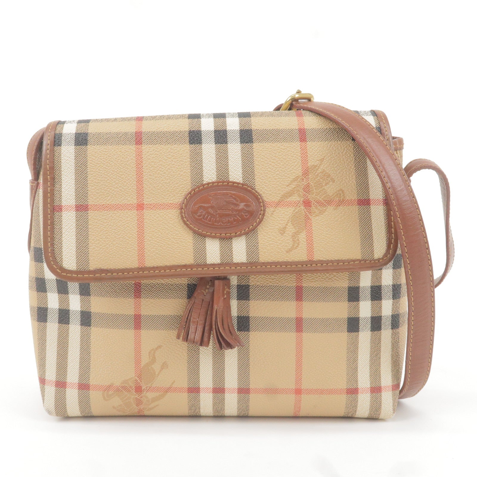 Burberry plaid shoulder sales bag