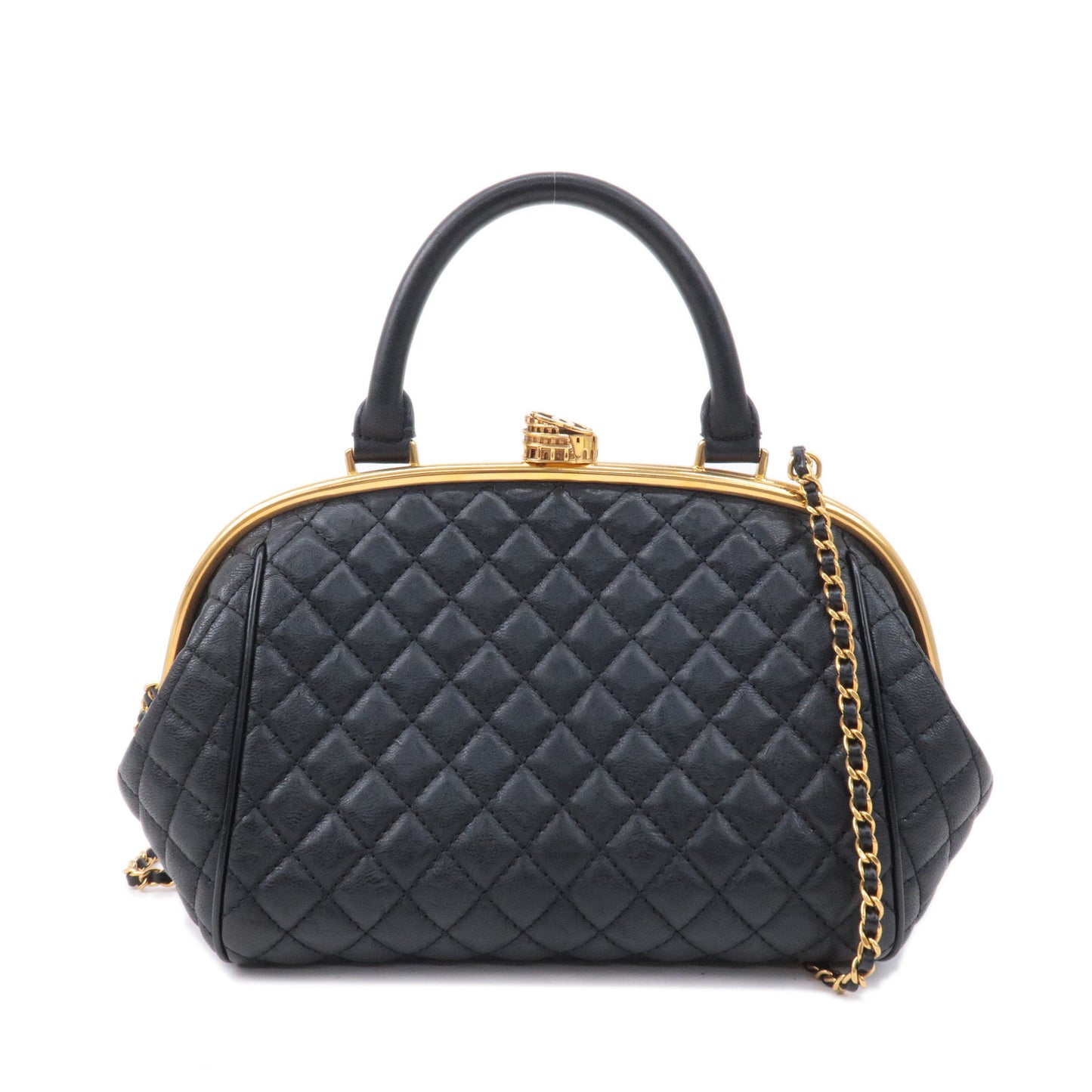 CHANEL-Matelasse-Lamb-Skin-Chain-Shoulder-Bag-Pink-Black – dct-ep_vintage  luxury Store