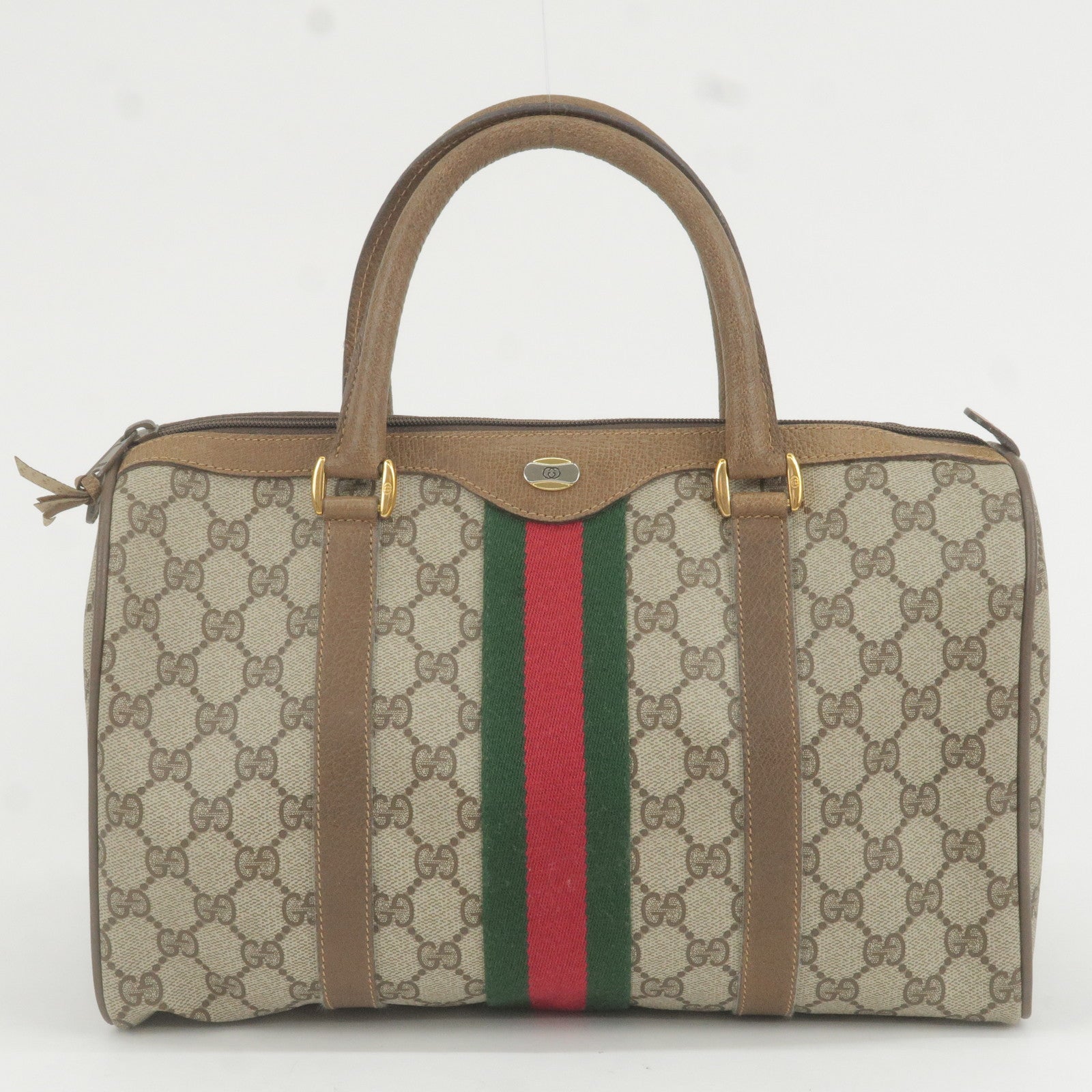 GUCCI-Sherry-Old-Gucci-GG-Plus-Leather-Boston-Bag-39.02.007 –  dct-ep_vintage luxury Store