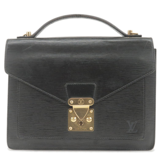 Louis-Vuitton-Epi-Monseau-Hand-Bag-Black-M52122