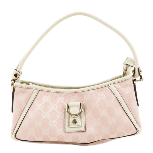 GGUCCI-Abbey-GG-Canvas-Leather-Shoulder-Bag-Pink-Ivory-130939
