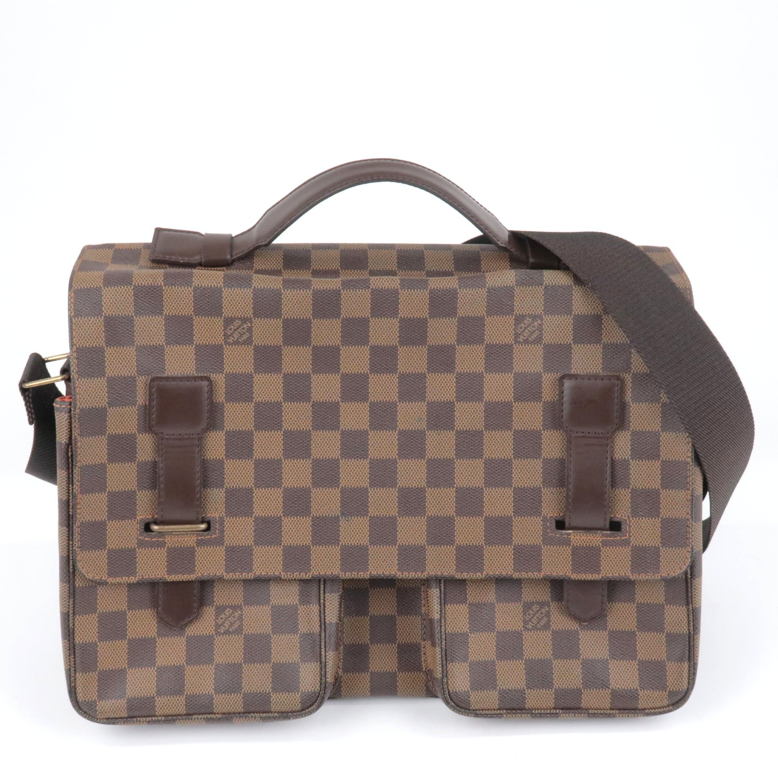 Louis Vuitton Damier Broadway Handbag N42270 Brown PVC Leather