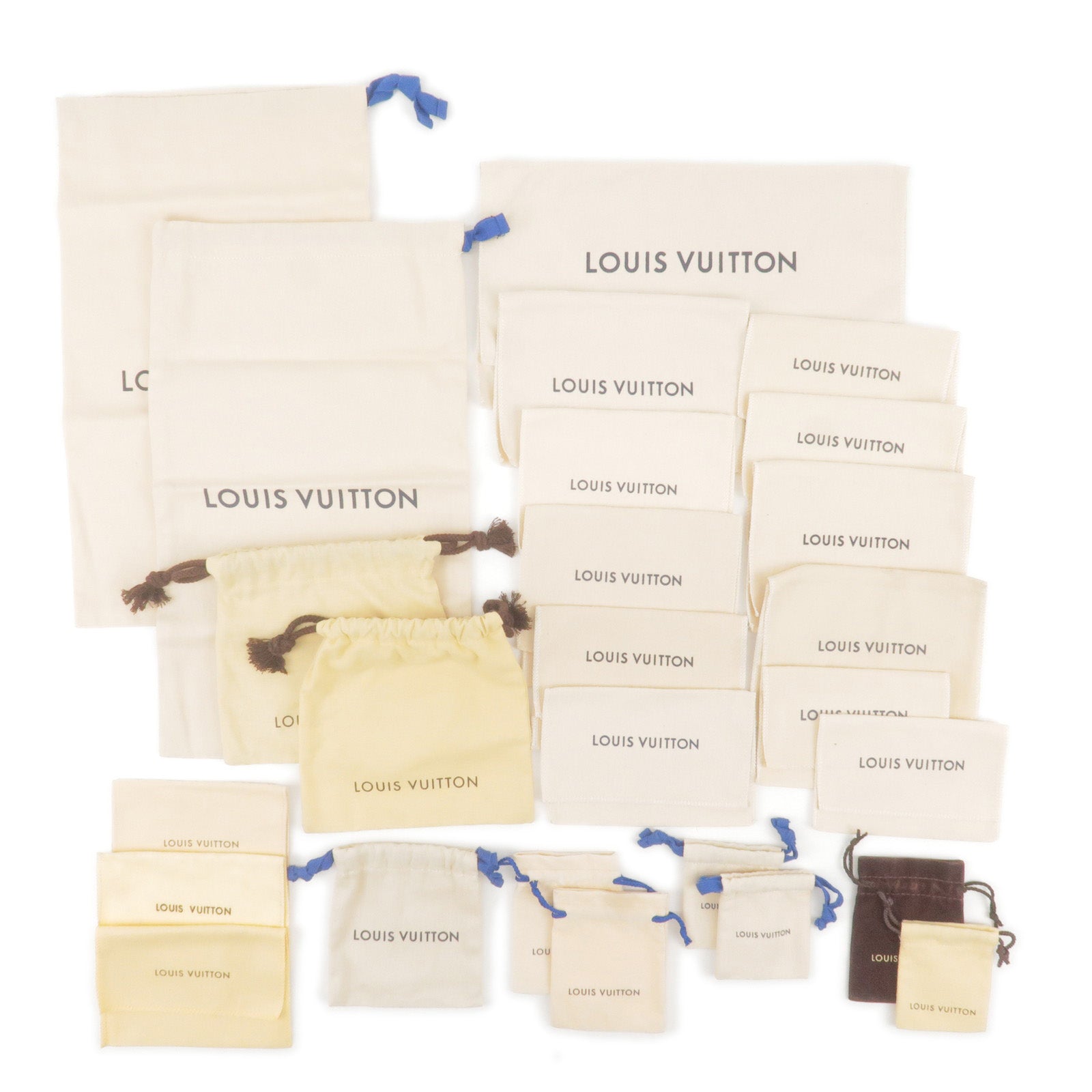Louis-Vuitton-Set-of-26-Storage-Bag-Dust-Bag-Beige-Brown