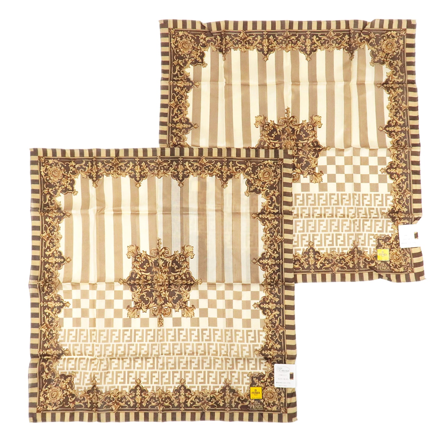 FENDI-Set-of-2-Zucchino-Print-Cotton-Handkerchief