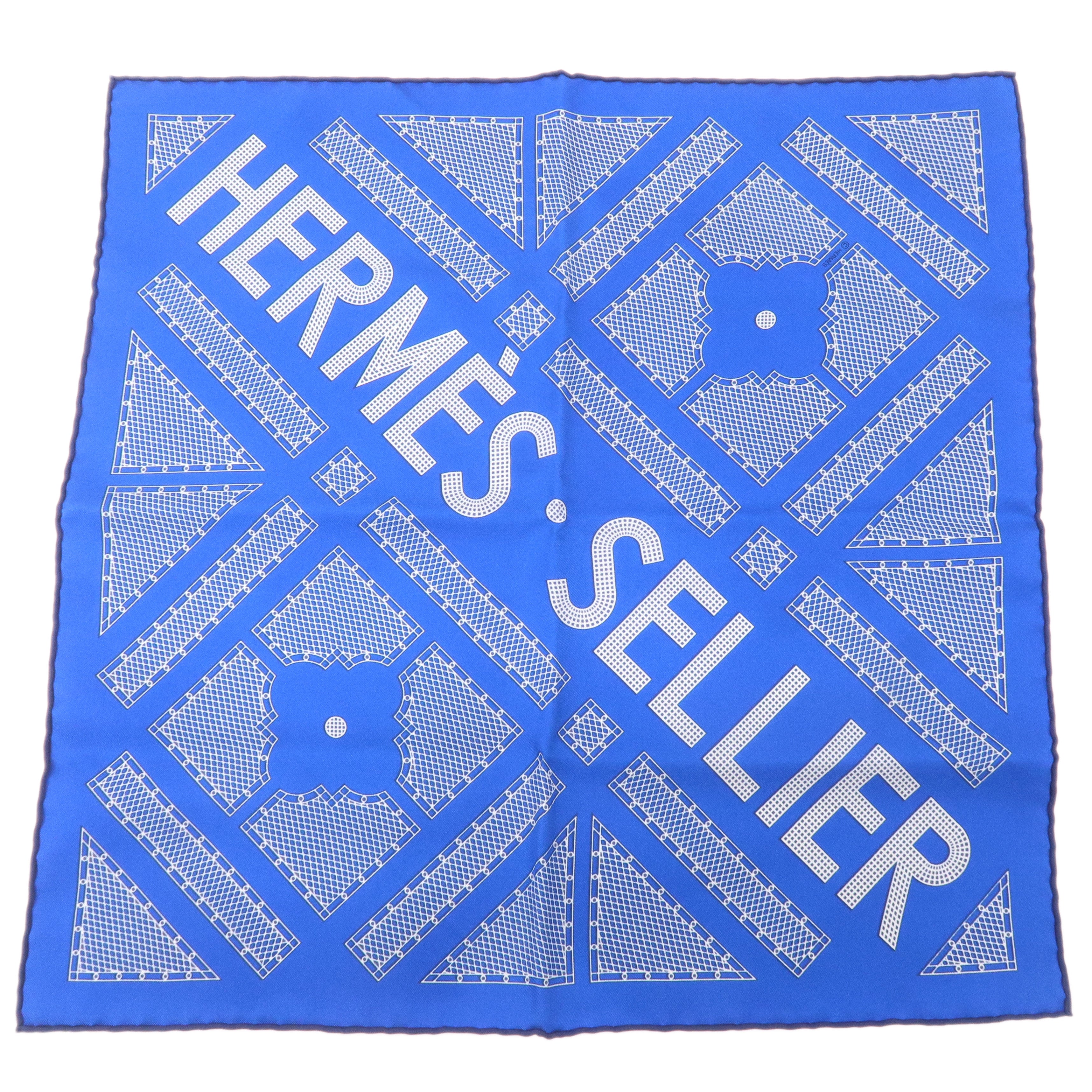 HERMES Scarf Carre 45 Silk 100 % Gabross HERMES Serie Marine