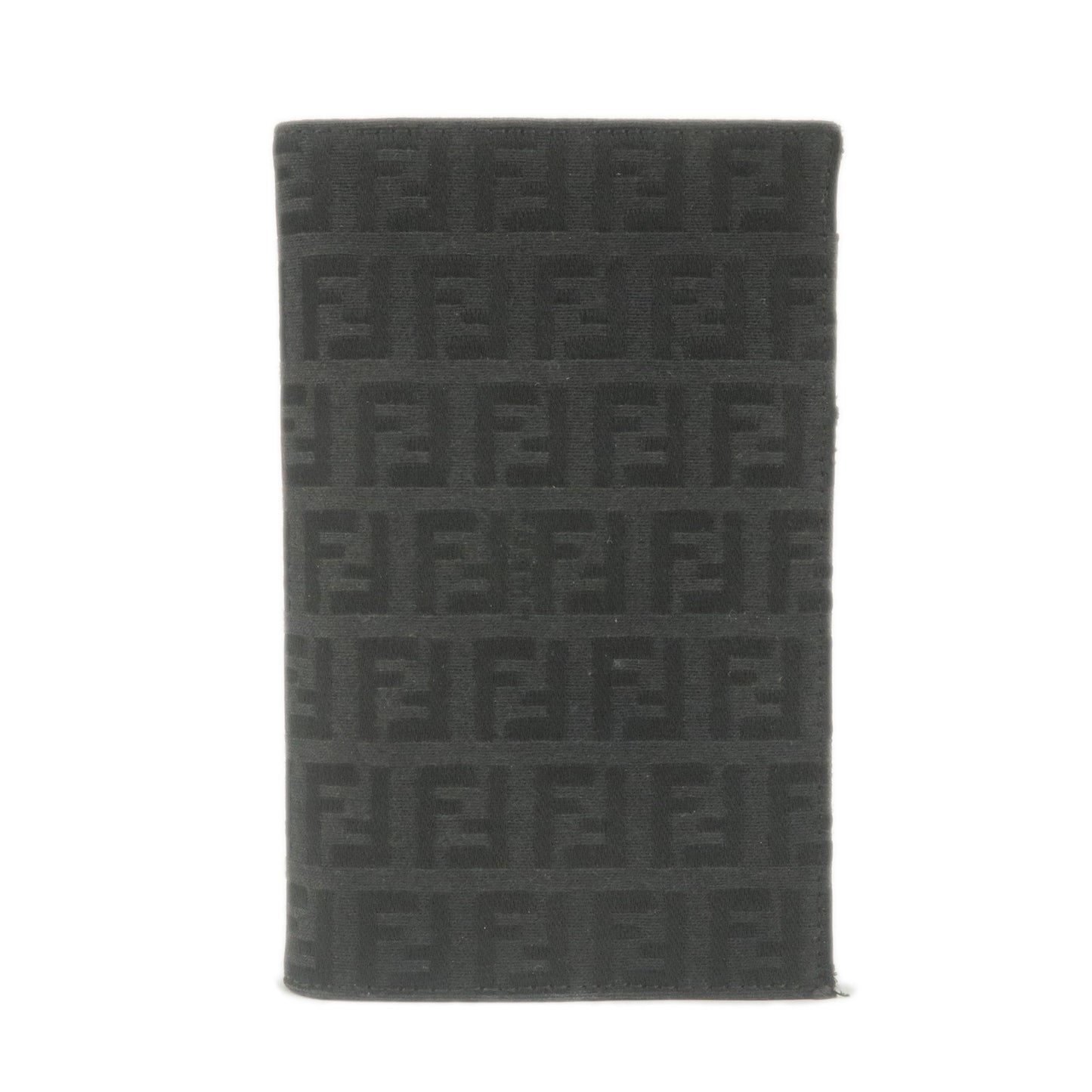FENDI-Zucchino-Print-Bi-Fold-Long-Wallet-Black-8M0022