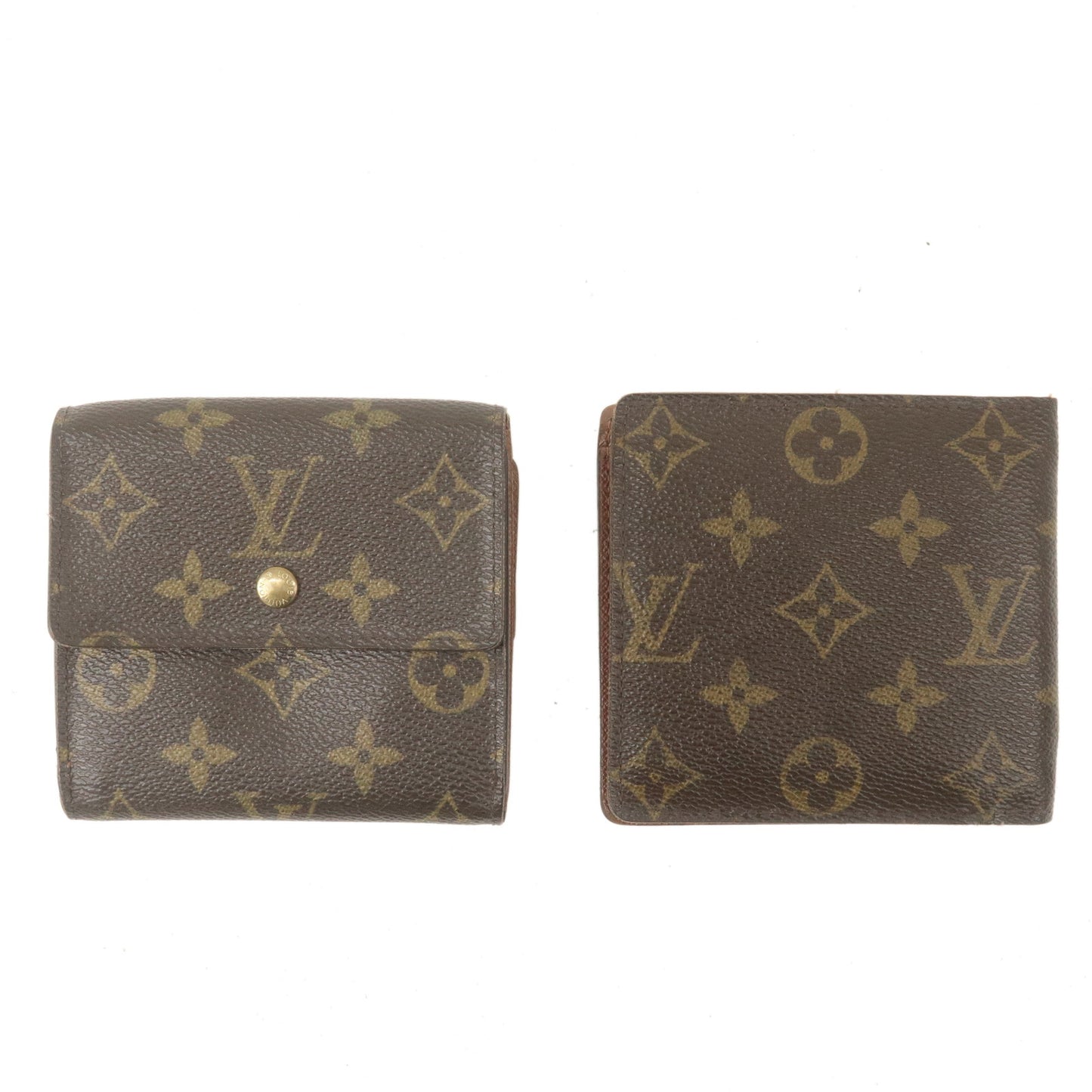 Louis Vuitton Set of 2 Bifold Wallet Brown M61652 M61675