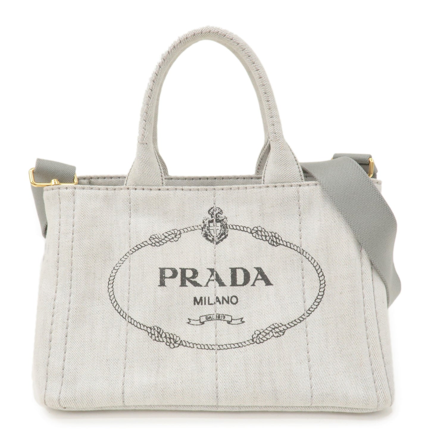 PRADA-Canapa-Mini-Canvas-2Way-Bag-Hand-Bag-Light-Gray-1BG439