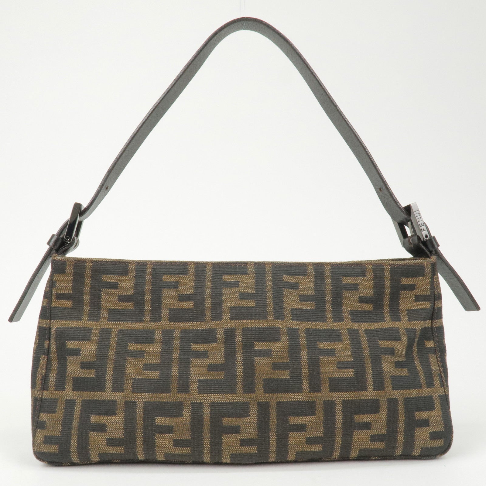 FENDI-Zucca-Canvas-Leather-Shoulder-Bag-Khaki-Black – dct-ep_vintage luxury  Store