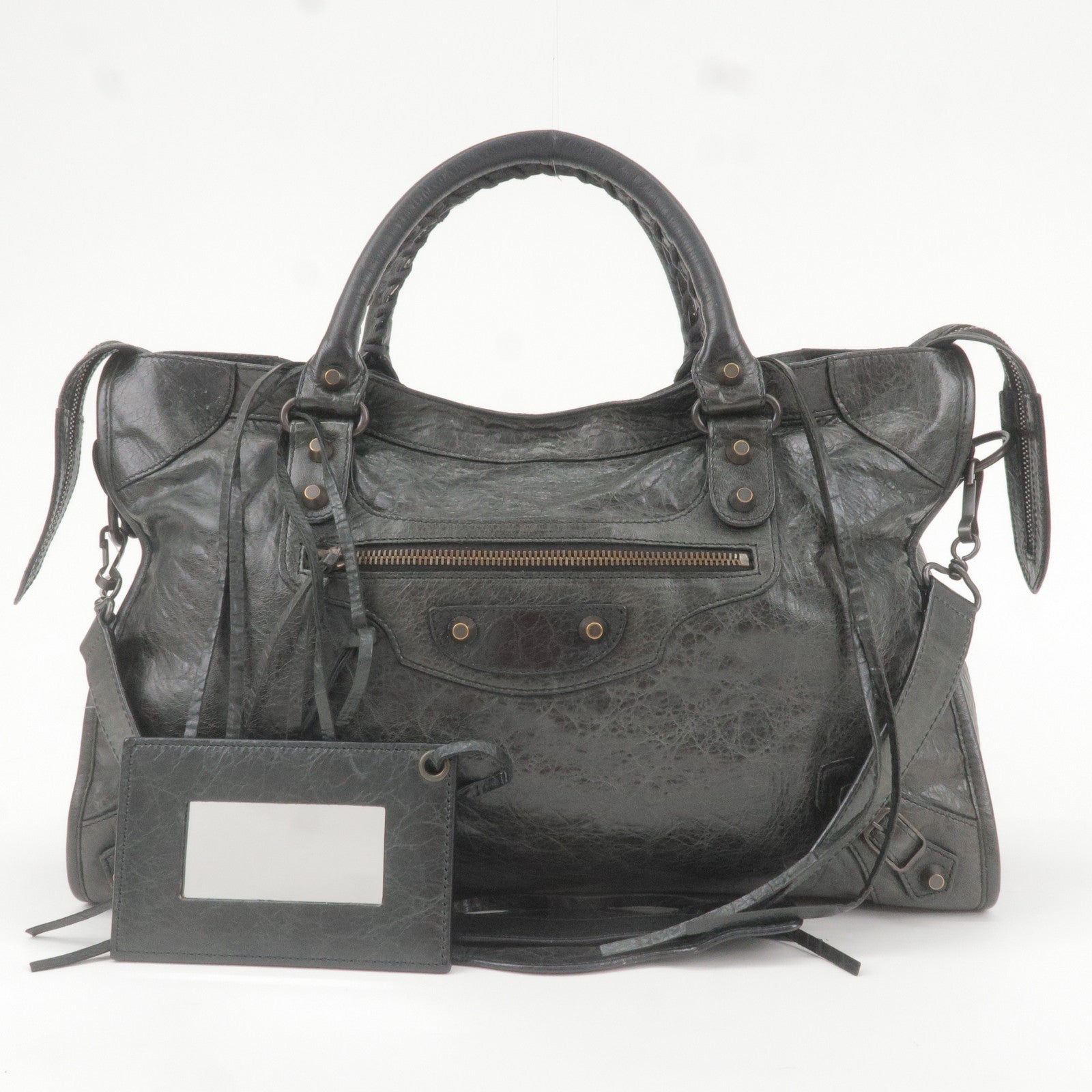 Marc Jacobs The Snapshot anthracite and beige shoulder bag