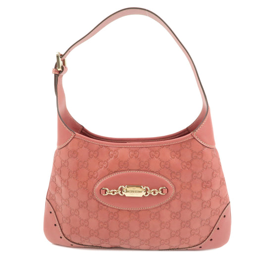 GUCCI-Guccissima-Leather-Shoulder-Bag-Hand-Bag-Pink-145778