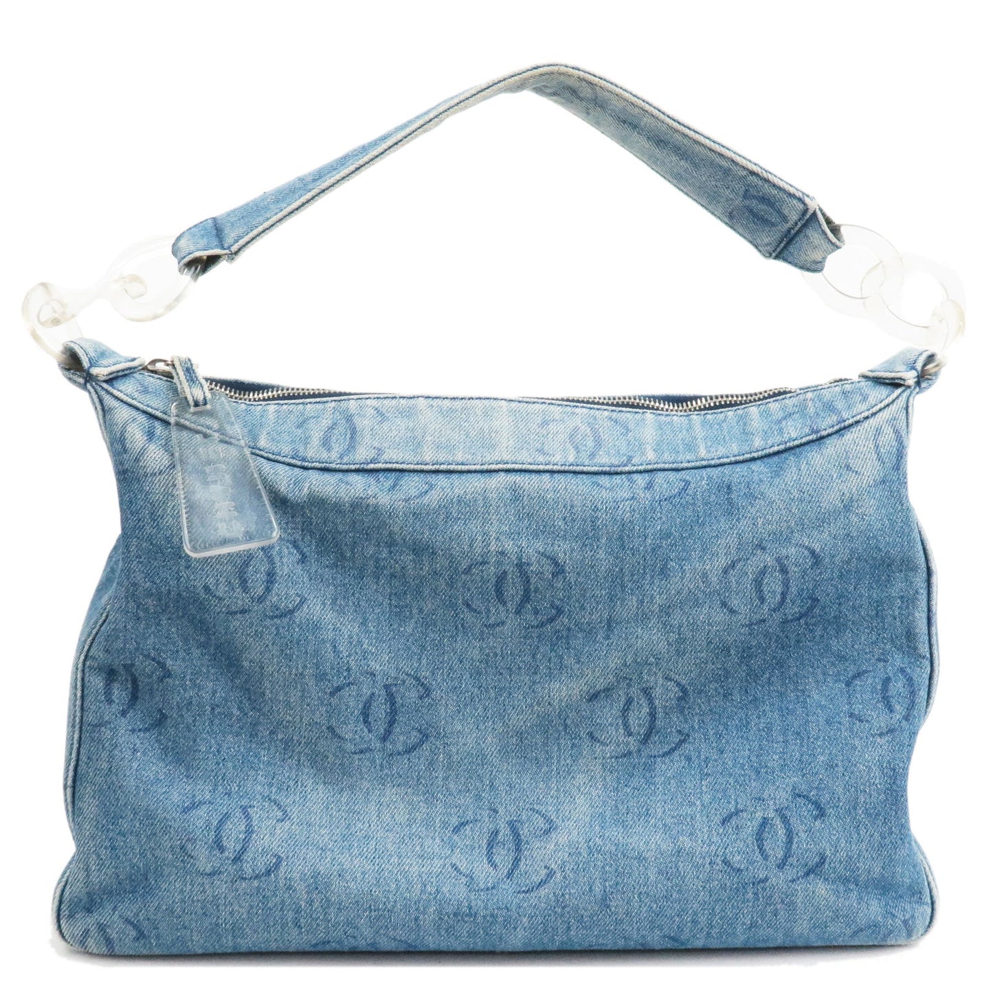 Chanel-Denim-Plastic-Shoulder-Bag-Blue