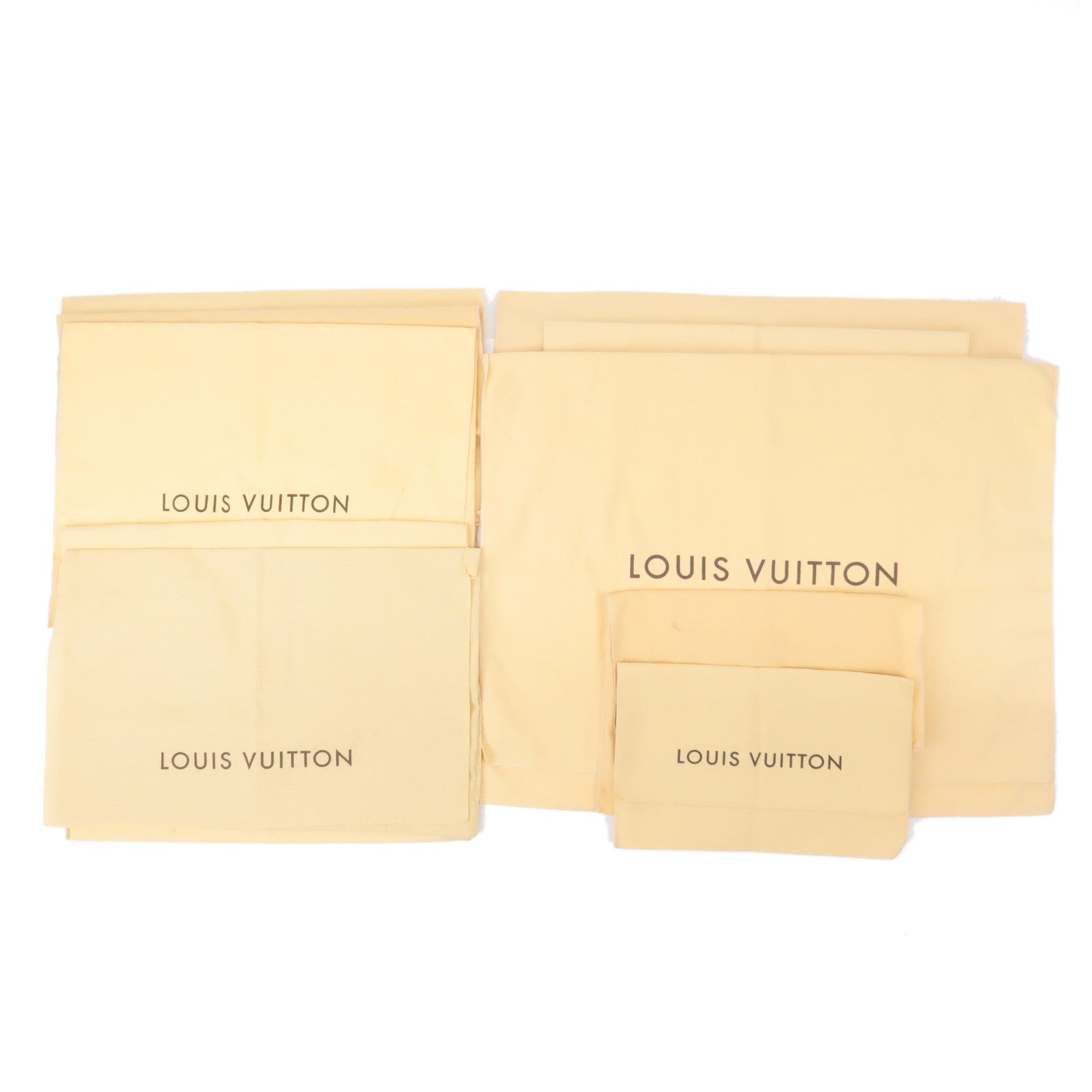 Louis-Vuitton-Set-of-10-Dust-Bag-Flap-Style-Beige