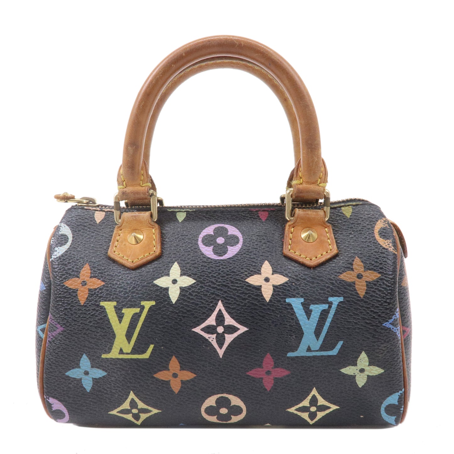 Vintage Louis Vuitton Monogram Multicolor Mini Speedy Noir Handbag