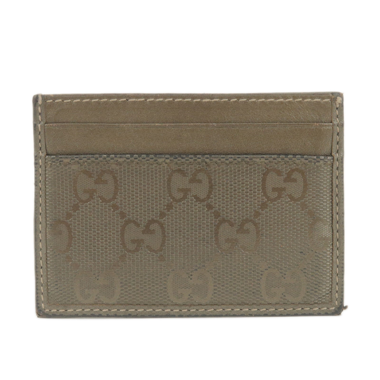 Gucci-GG-Imprime-Leather-Card-Case-Khaki-224125